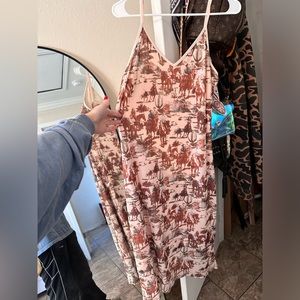 NWOT western print dress